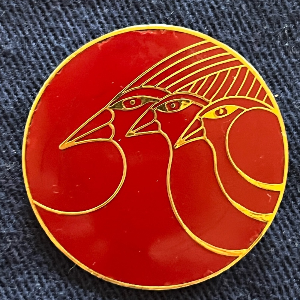 Celestial birds brooch by Laura Burch